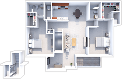 Donovan 2 bedroom, 2 bath at Chelsea Park apartments